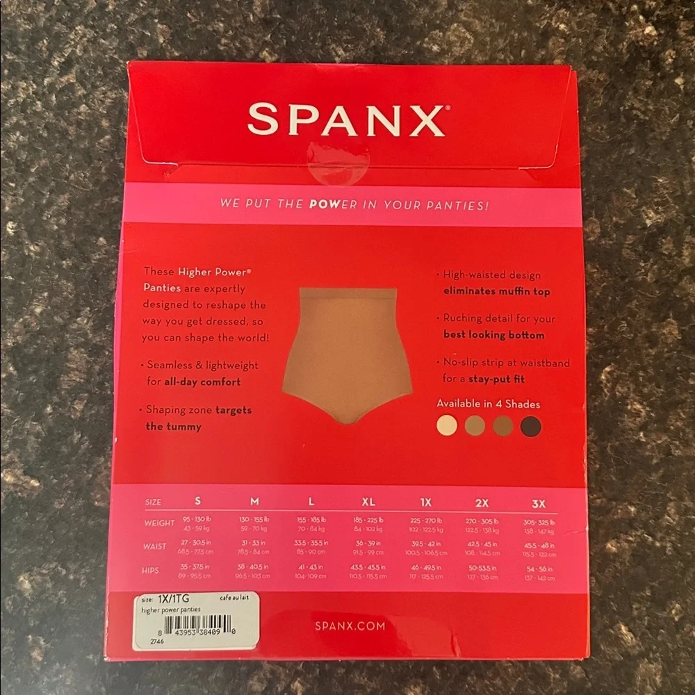 SPANX Power Series High Waisted Brief Women 1X Lightweight All Day Wear NWT